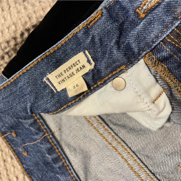 Madewell The Perfect Vintage Jean in Velvet Tux Stripe Edition Size 26 - Picture 3 of 4